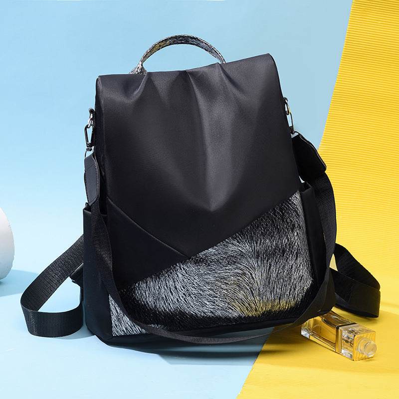 Fashion Stitching Backpack Women - Mubimart