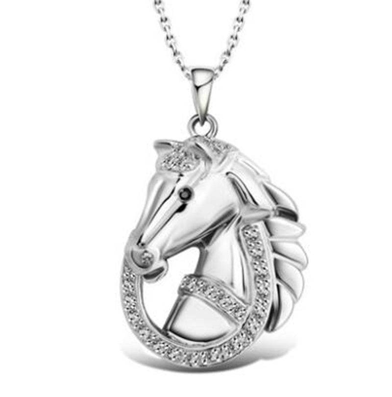 Horse To Success Mens Pendant Natal Zodiac Patron Saint Necklace - Mubimart