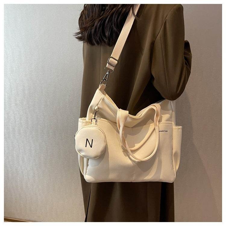 Niche Casual Fashion Nylon Canvas Tote Bag For Women - Mubimart