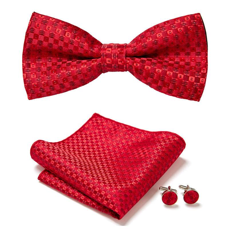 Three Piece Set Of Stylish Bow Ties - Mubimart