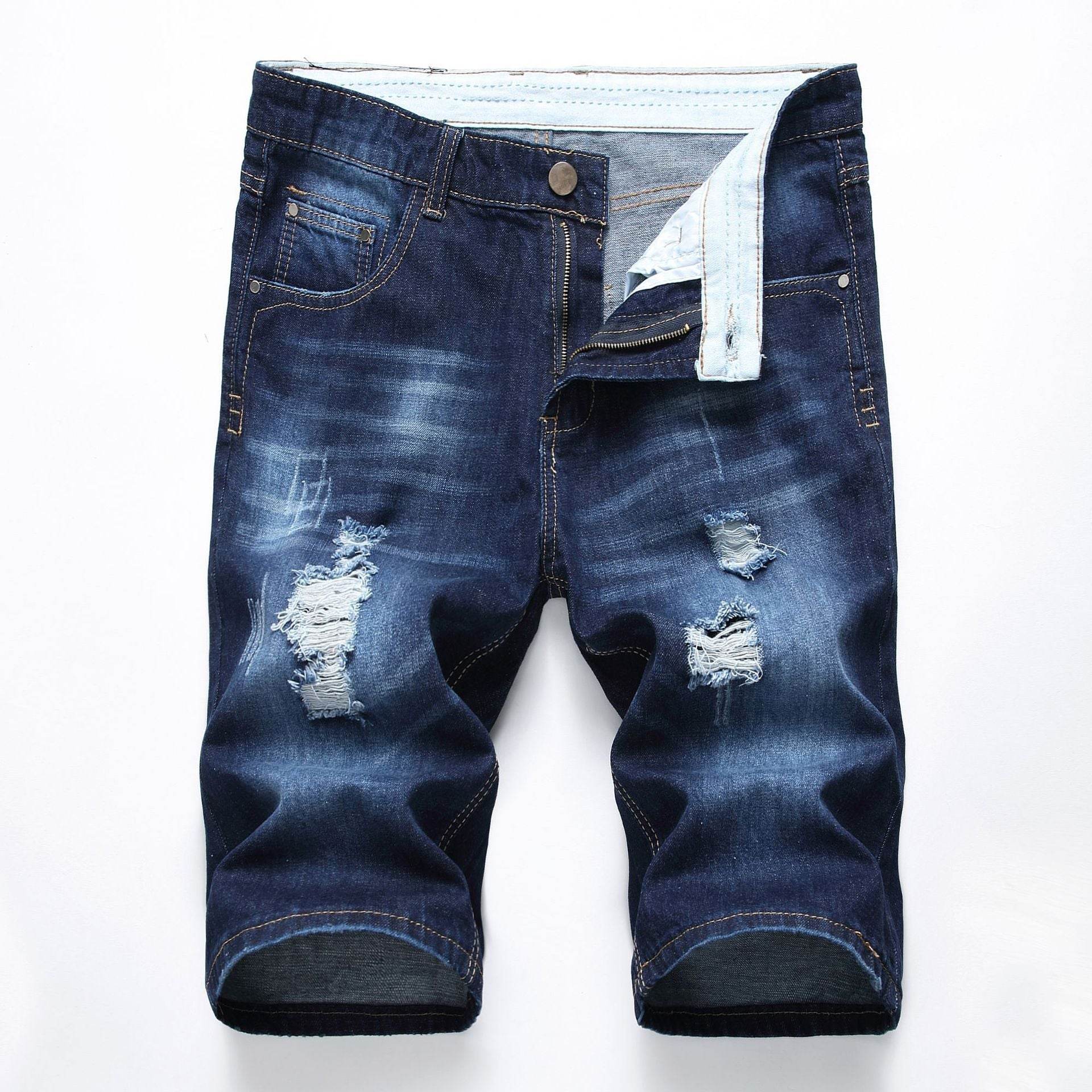 Men's Casual Fashion Denim Shorts - Mubimart
