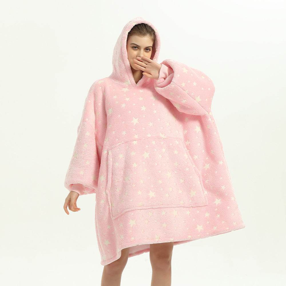 Hooded Plus Size Home Wear Nightgown - Mubimart