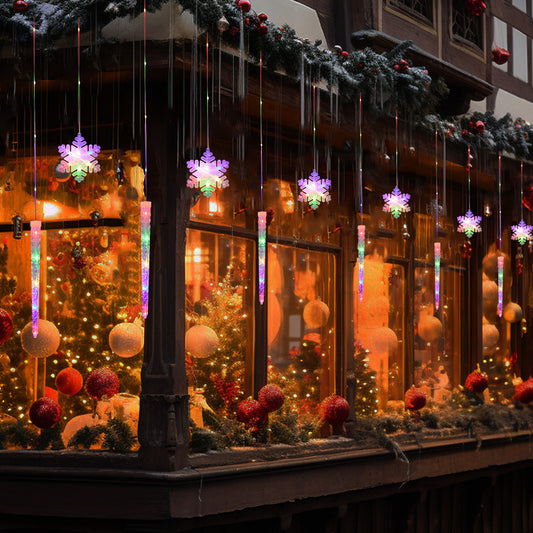 Christmas Decorative Lights Icicle Snowflake Shaped Light String