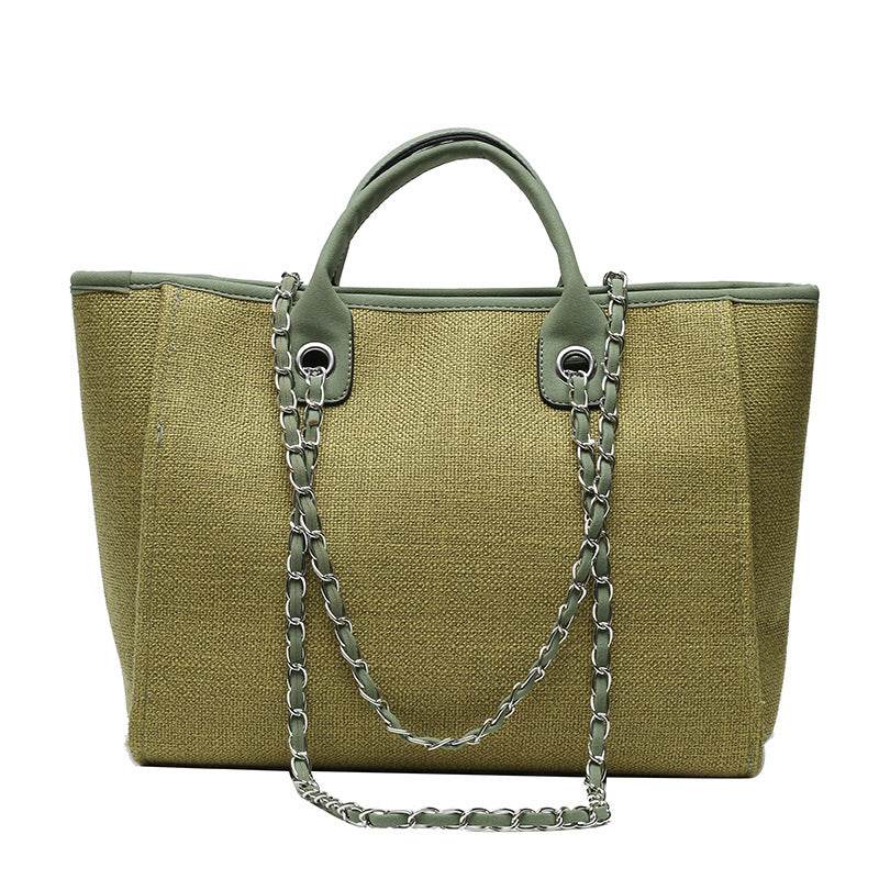 Bucket Bag Women Large Capacity Single Shoulder Diagonal Chain Tote Bag - Mubimart