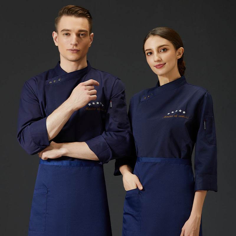 Chef's Work Clothes Men's Autumn And Winter Clothes Hotel Baking - Mubimart
