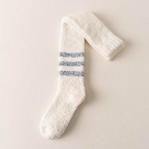 Coral Fleece Socks Men's Knee High Socks Plush Thick Socks - Mubimart