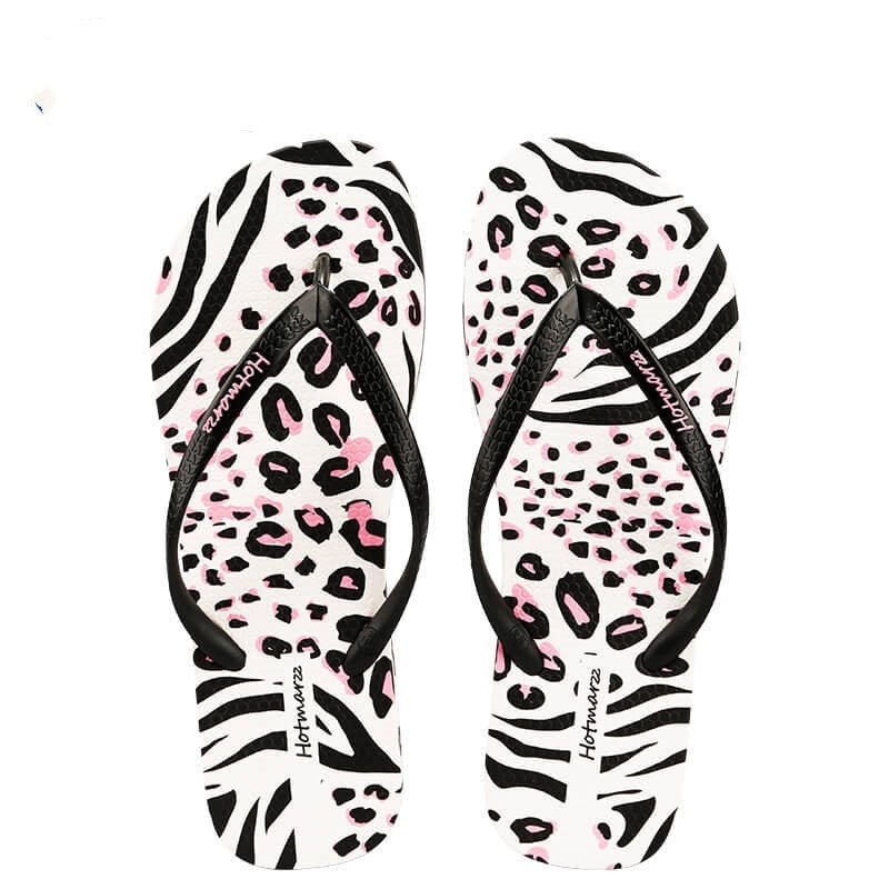 Women's Leopard Flip Flops Non-slip Slippers Summer Flip-flops Women