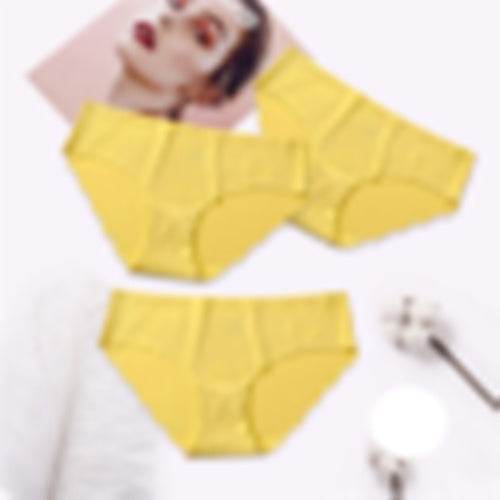 Women Ultra-thin Underwear Seamless Panties Low-Rise Briefs - Mubimart
