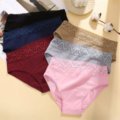 High Waist Cotton High Elastic Women's Briefs Leak-proof Menstrual Period Panties - Mubimart - Period panties 