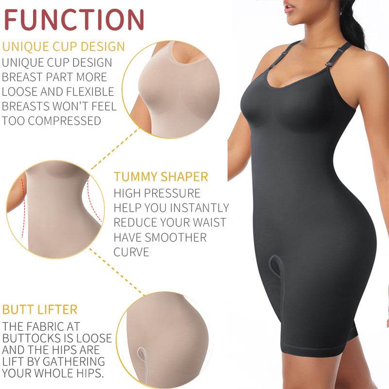Bodysuit Shapewear Women Full Body Shaper Tummy Control Slim - Mubimart