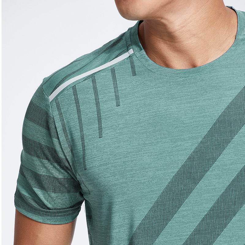Workout Clothes Men's Short-sleeved Shirt Sports Suit Breathable T-shirt - Mubimart