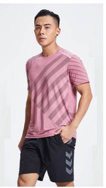 Workout Clothes Men's Short-sleeved Shirt Sports Suit Breathable T-shirt - Mubimart