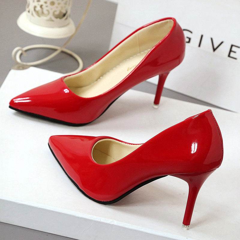 Ladies Pointed Stiletto Pumps High Heels - Mubimart