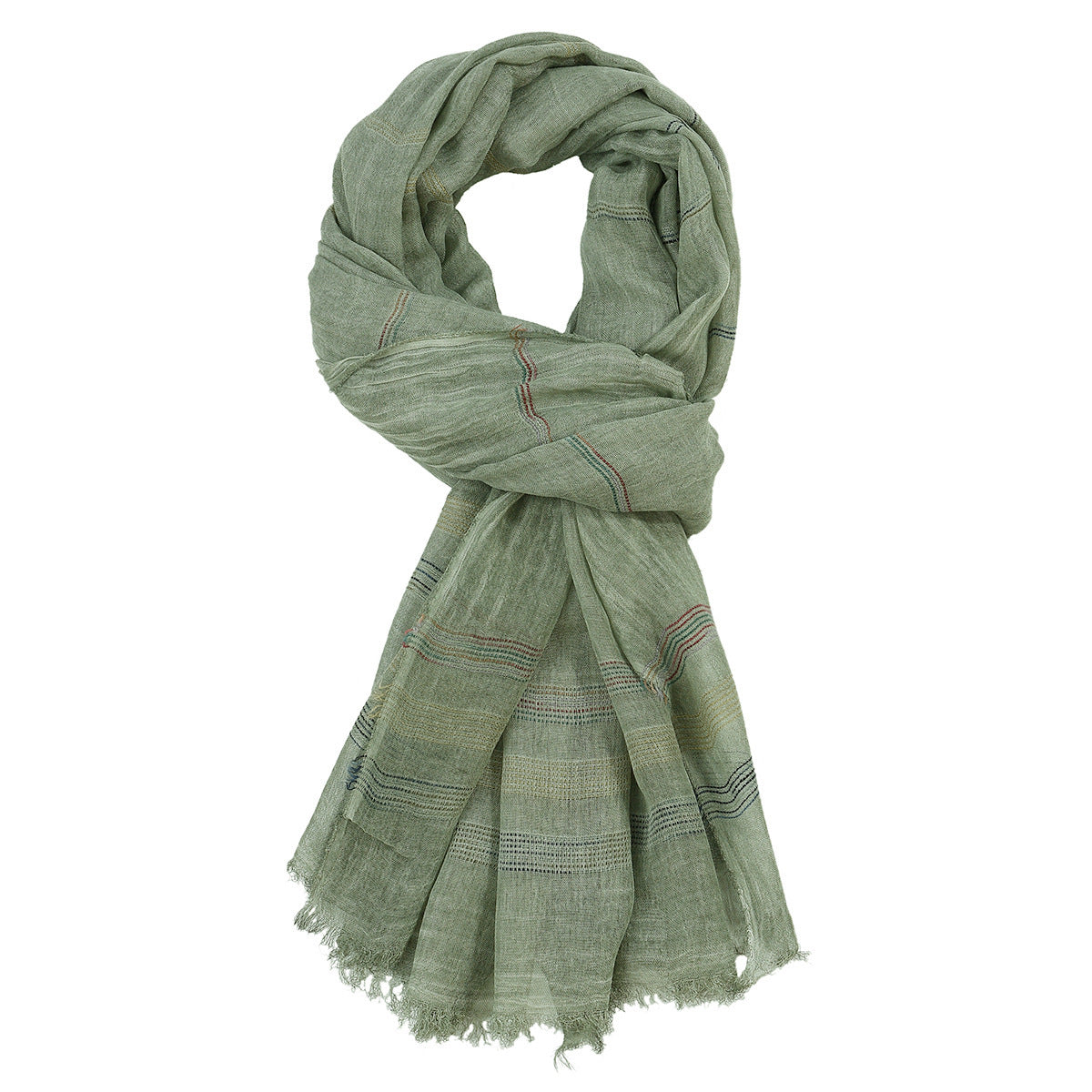 New Yarn-dyed Striped Scarf For Men