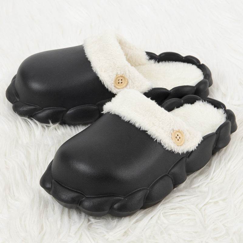 Detachable Shoes Winter Slippers For Women Waterproof Slippers - Mubimart