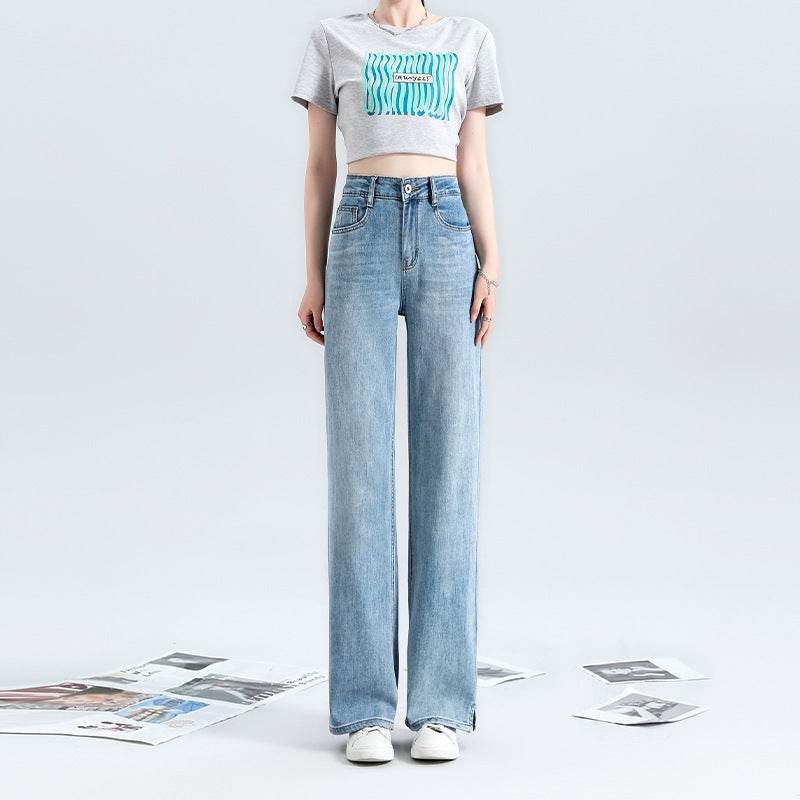 Fashion Personality Wide Leg Jeans For Women - Mubimart
