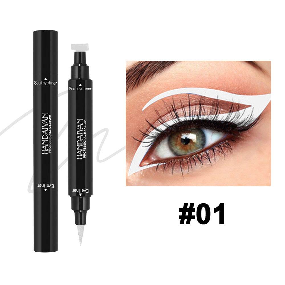 Triangle Seal Color Double Head Liquid Eyeliner - Mubimart