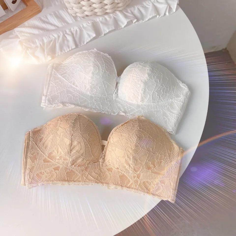 Thin Strapless Non-slip Push Up Bra - Mubimart