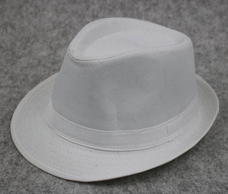 Hipster Men's Versatile Retro British White Fedora Hat - Mubimart