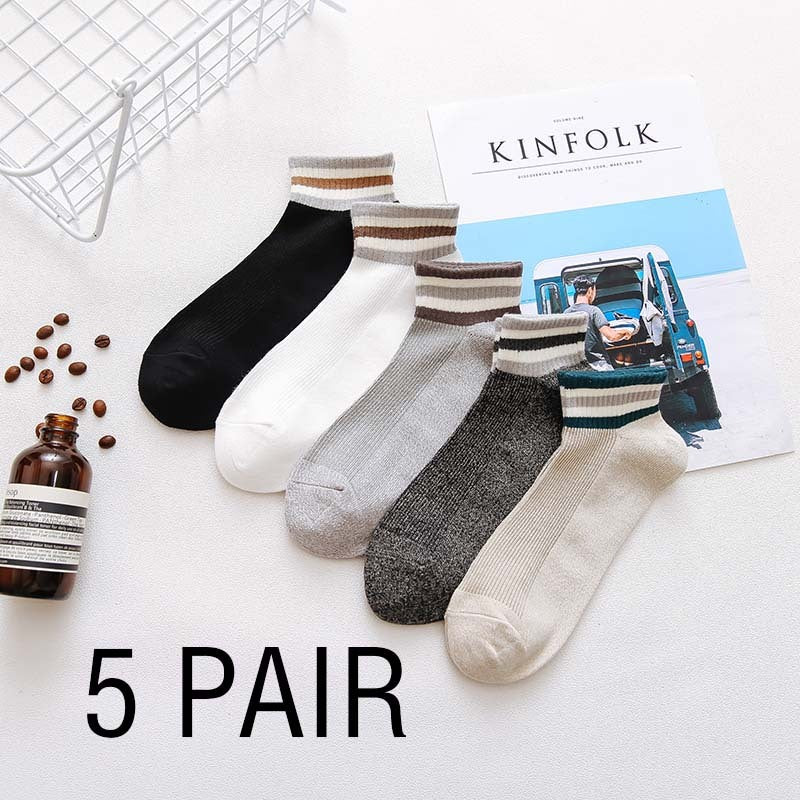 Men's Cotton Casual Breathable Low Top Socks - Mubimart -  