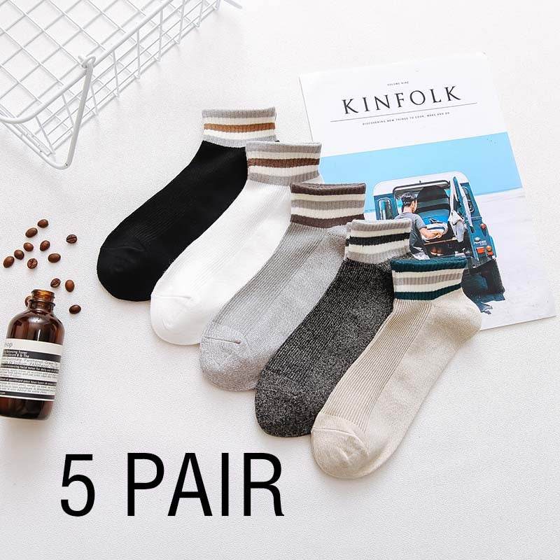 Men's Cotton Casual Breathable Low Top Socks - Mubimart