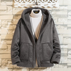 Men's Fur Fleece Thickened Grain Fleece Jacket