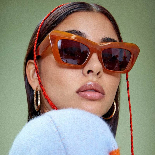 Women's Retro Hip Hop Triangle Cat Eye Sunglasses - Mubimart