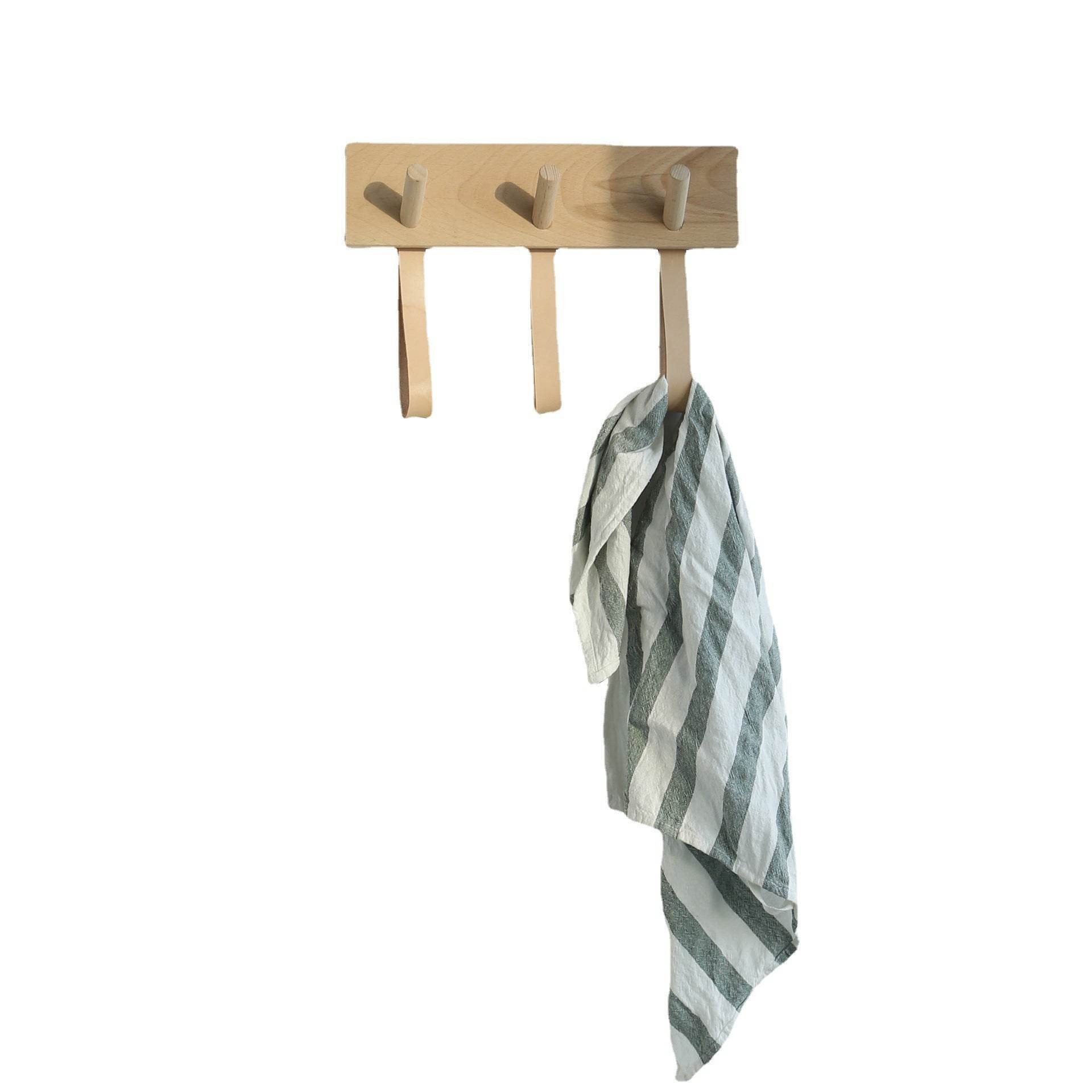 Creative Wall Decoration Of Solid Wood Clothes Hooks - Mubimart
