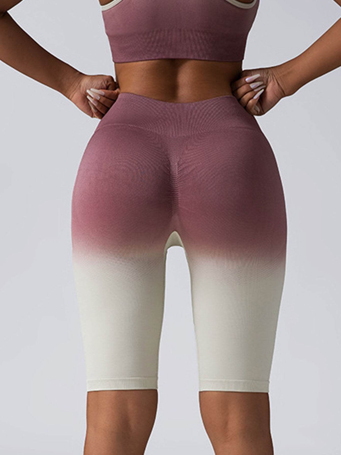 2 Pack Workout Shorts For Women Scrunch Butt Lifting High Waisted Yoga Gym Seamless Booty Biker Shorts - Mubimart