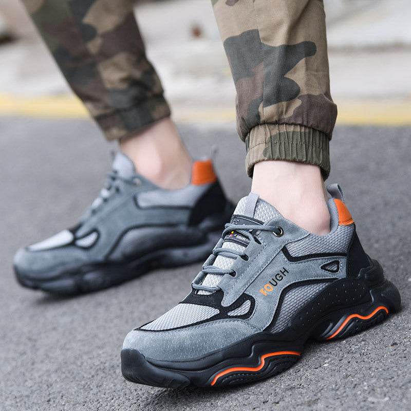 Men's Steel Toe Breathable Comfortable Safety Shoes - Mubimart