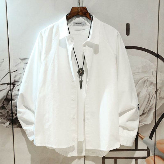 Loose Shirt Jacket Trend Hong Kong Style Japanese Tooling Jacket - Mubimart