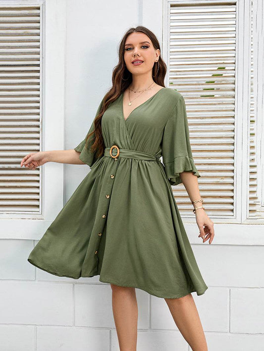Plus Size Fat Women Dress Fashion Party Skirt - Mubimart