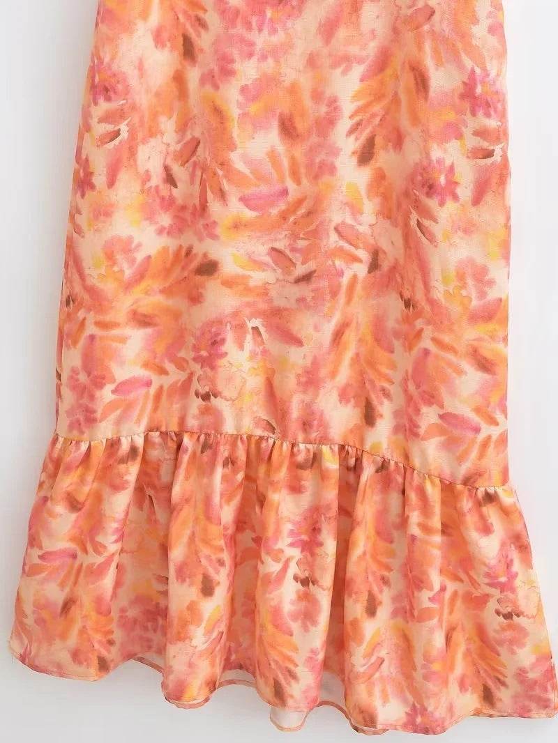 Laminated Decoration Midi Skirt Dress - Mubimart
