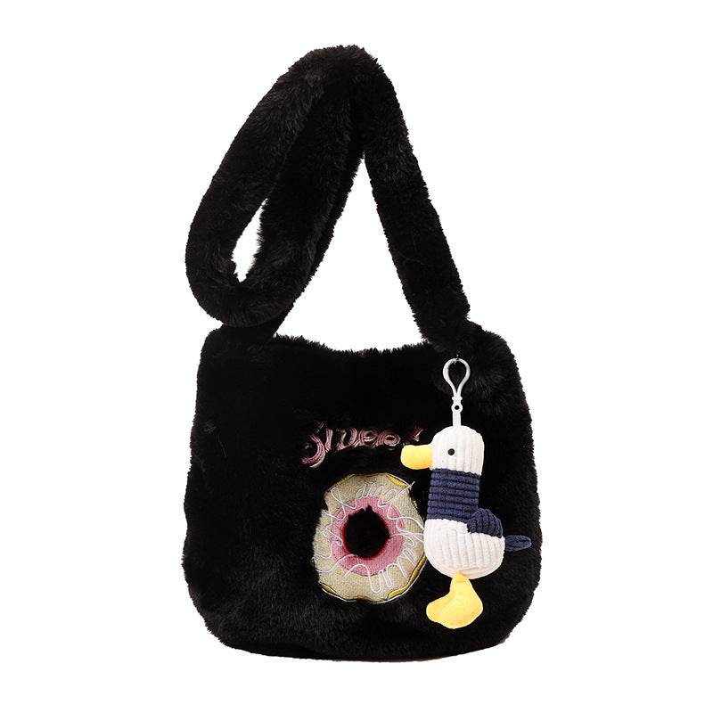 Donut Plush Casual Cute Crossbody Bag For Women - Mubimart