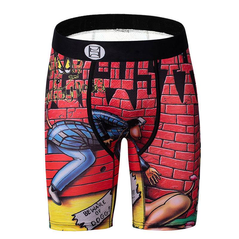 Cartoon Printed Boys Boxers Men Sports Underwear - Mubimart