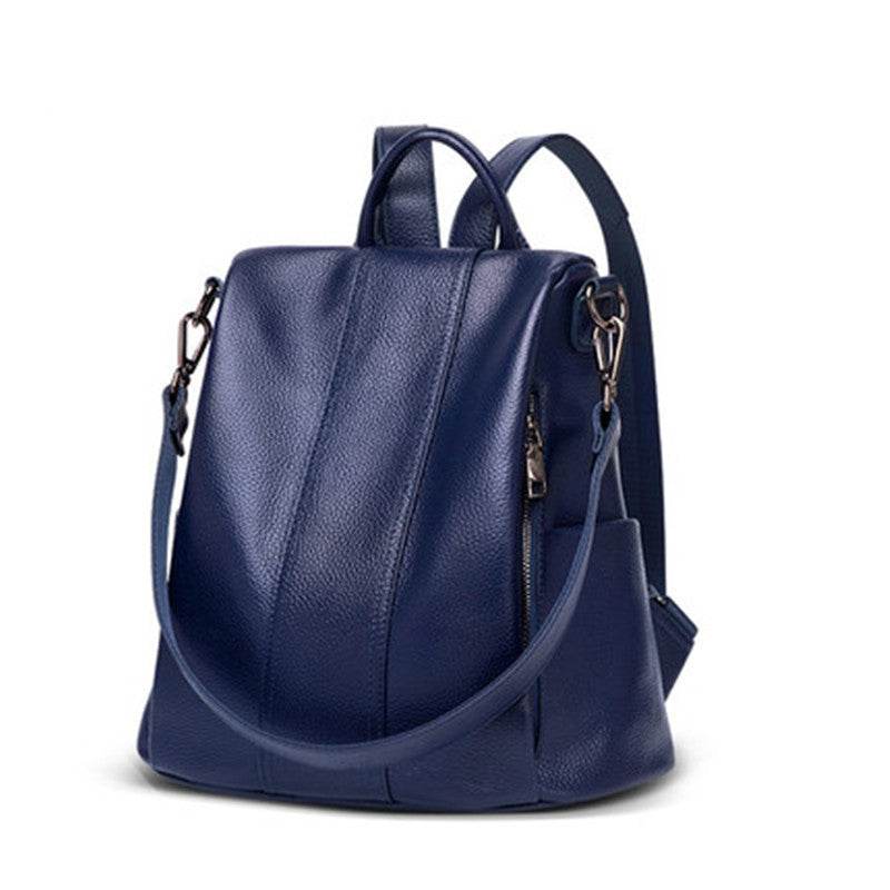 Fashion Backpack Genuine Leather Women - Mubimart