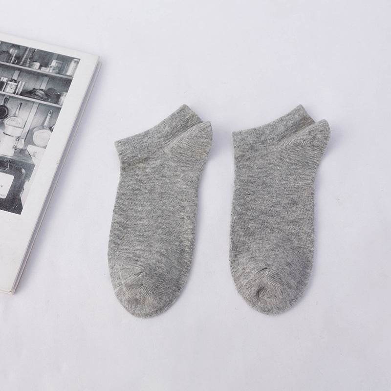 Shallow Mouth Low Cut Thin Flat Cotton Socks - Mubimart
