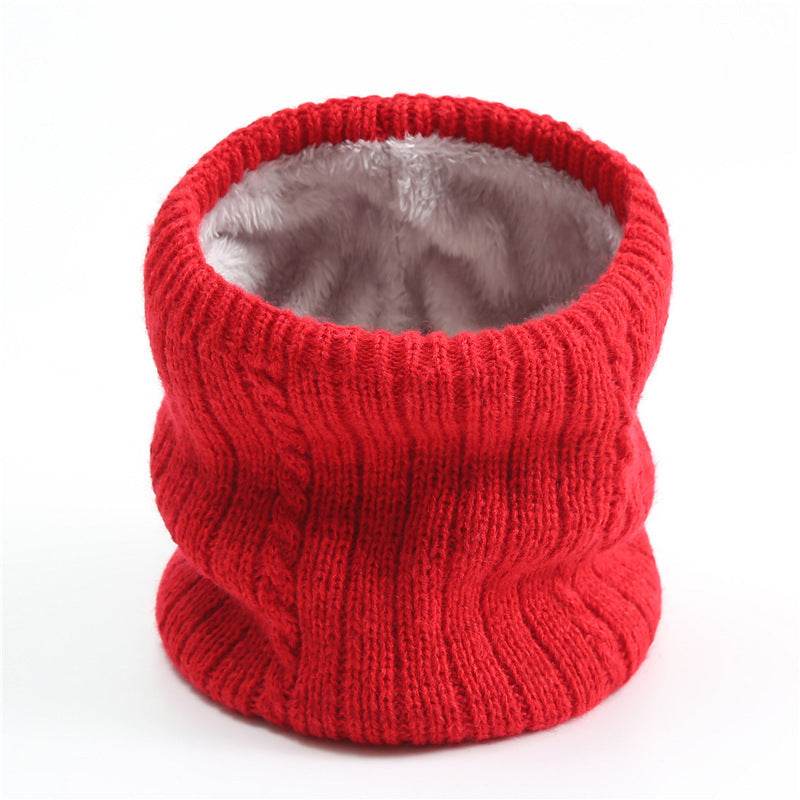 Twist Wide Striped Fleece-lined Knitting Scarf For Men - Mubimart