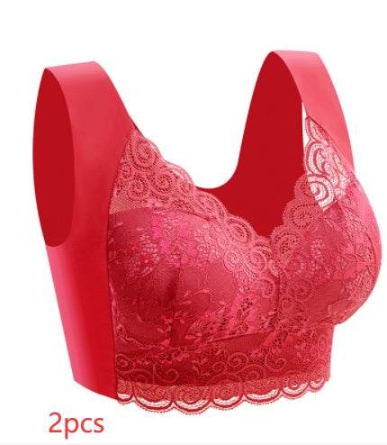 Women's Plus Size Lace Seamless Bra - Mubimart