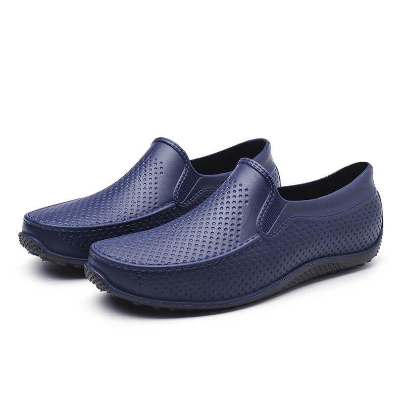 Men's Simple Casual PVC Short Rain Boots - Mubimart