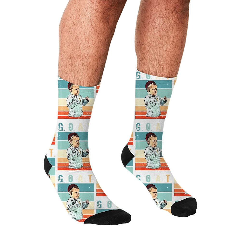 Men's Cartoon Unique Europe And America Cross Border Athletic Socks Digital Printing Lovers' Socks - Mubimart