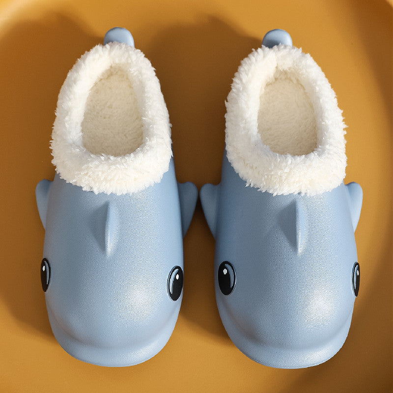 Cute Cartoon Shoes House Warm Fuzzy Slippers Women - Mubimart -  