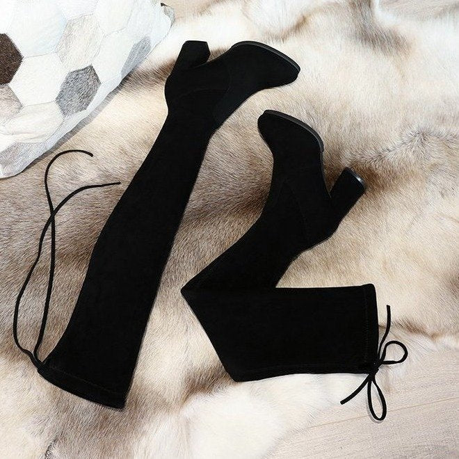 Fashion Suede Over The Knee Rider Boots