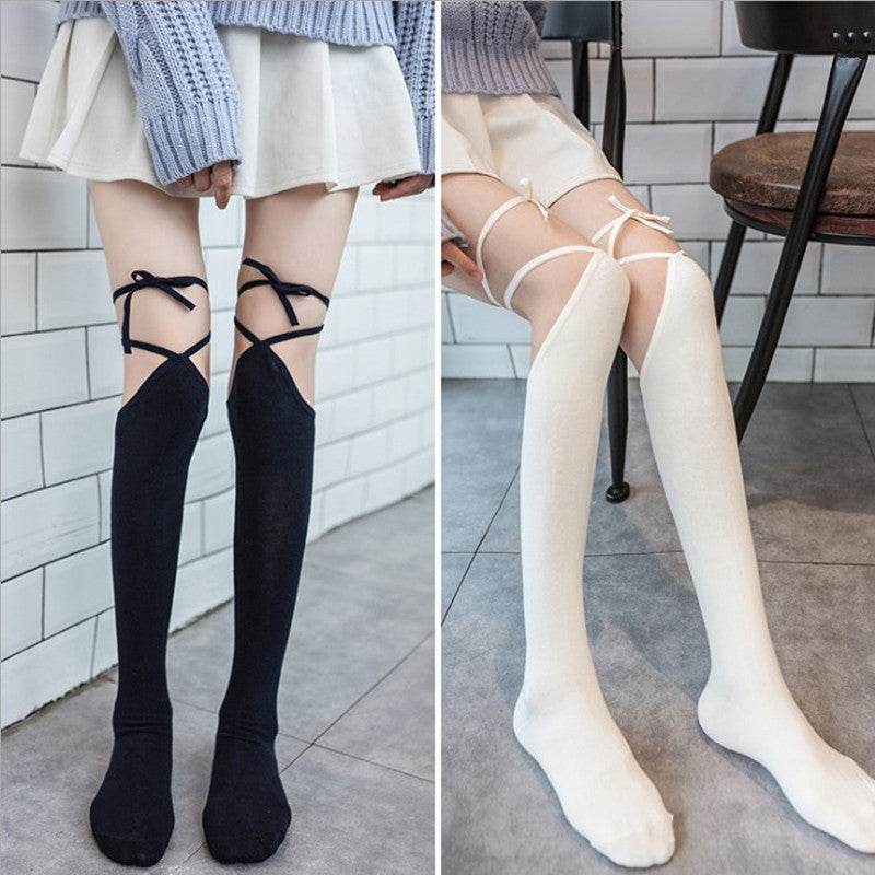 Over-the-knee Socks Long Tube Women's Japanese Lolita Medium And High Tube - Mubimart