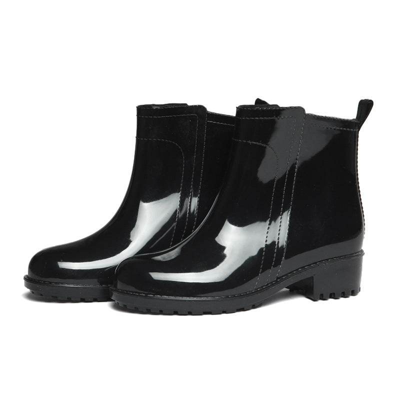 Water Shoes Women's Rain Short Tube Rain Boots - Mubimart