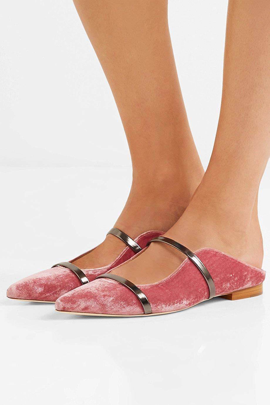 Pointed Toe Strap Flat Casual Shoes - Mubimart