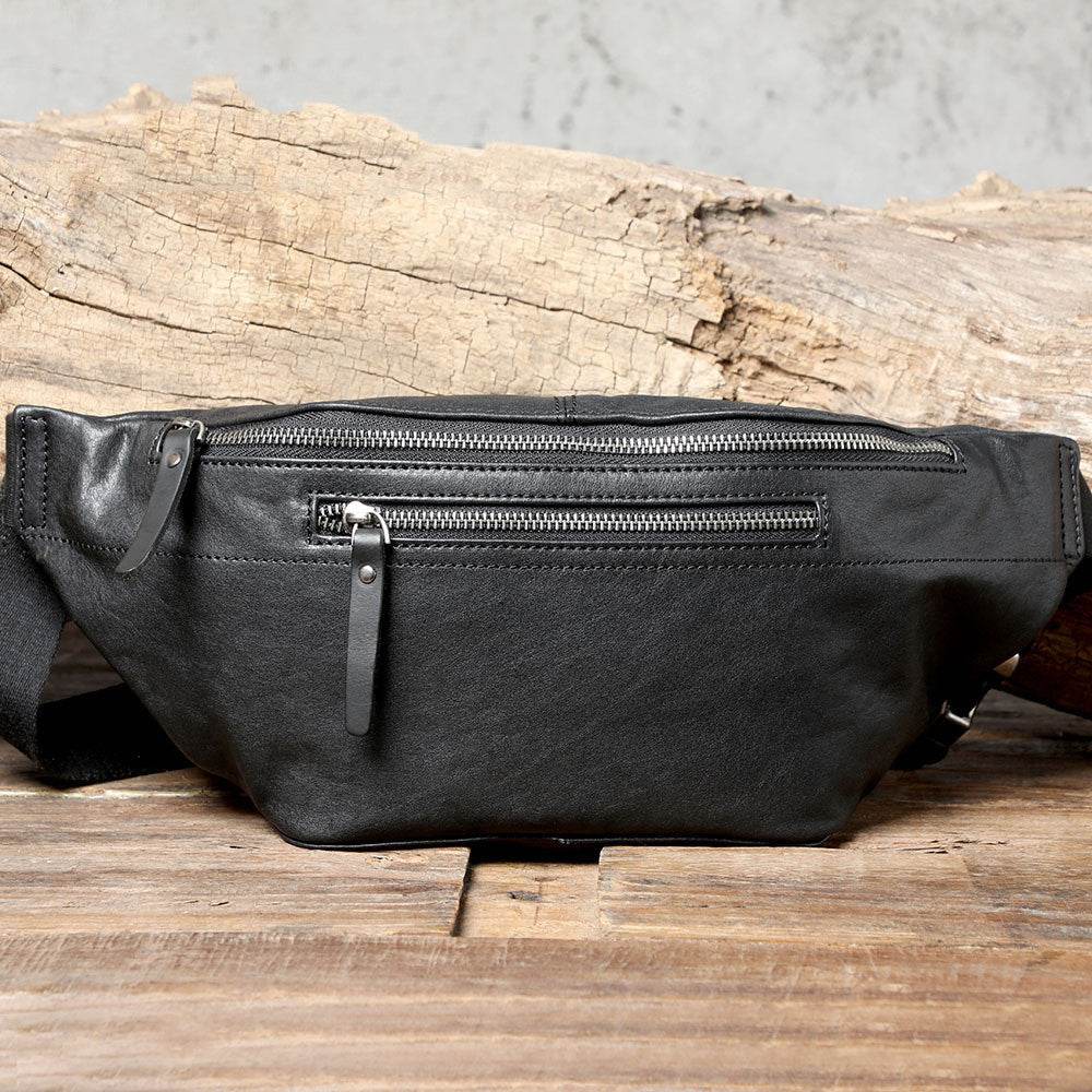 Mens Fashion Casual Leather Crossbody Shoulder Bag - Mubimart