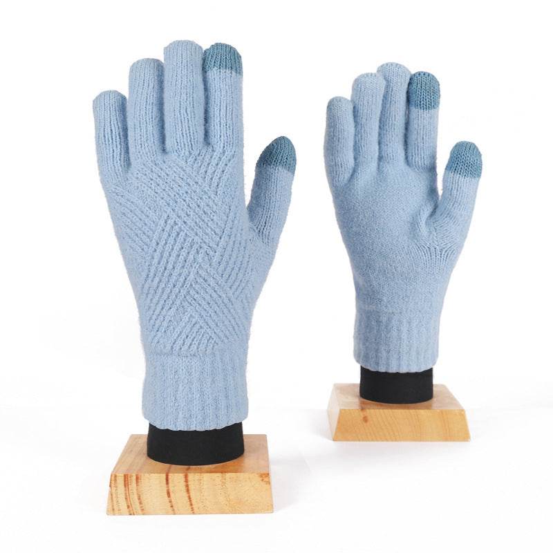 Wool Touch Screen Gloves For Men And Women In Winter - Mubimart