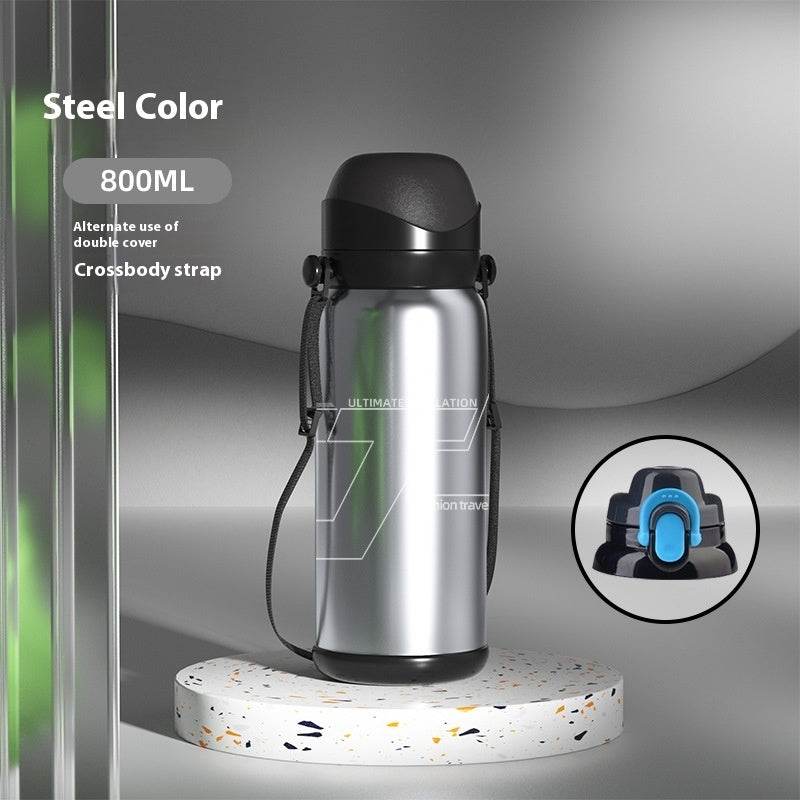 Outdoor Large Capacity Travel Pot Hard Core Drop-resistant Vacuum Mug Stainless Steel - Mubimart