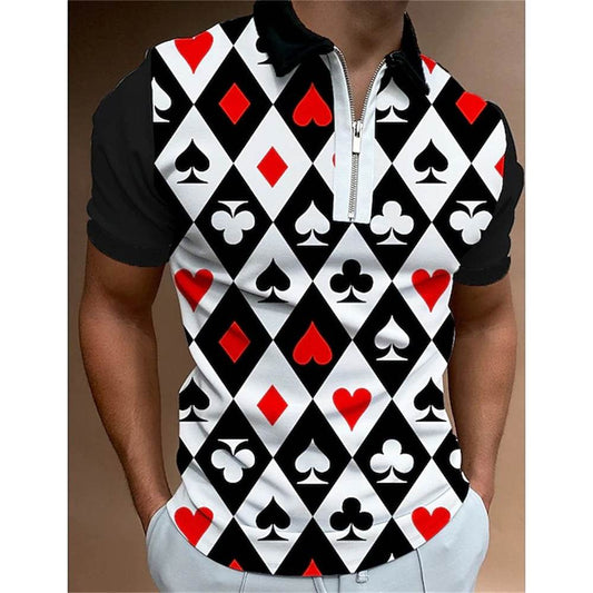 Men's 3D Printed Polo Shirt - Mubimart